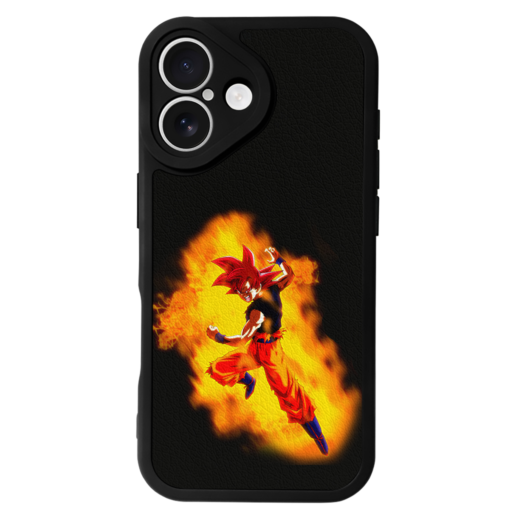 （画像用） ドラゴンボール 孫悟空（そん ごくう）Son Goku カカロット DRAGON BALL Kakarotto 【iPhone 16シリーズ対応】シリコンスマホケース（レザー調） 材質：シリコン
